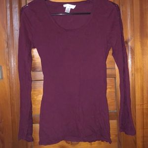 lace long sleeve tee